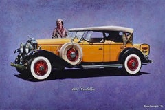 Vintage Woman with 1931 Cadillac 