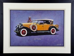 Woman with 1931 Cadillac, Yellow Car