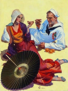 Vintage Shore Leave, Saturday Evening Post Cover, August 1931