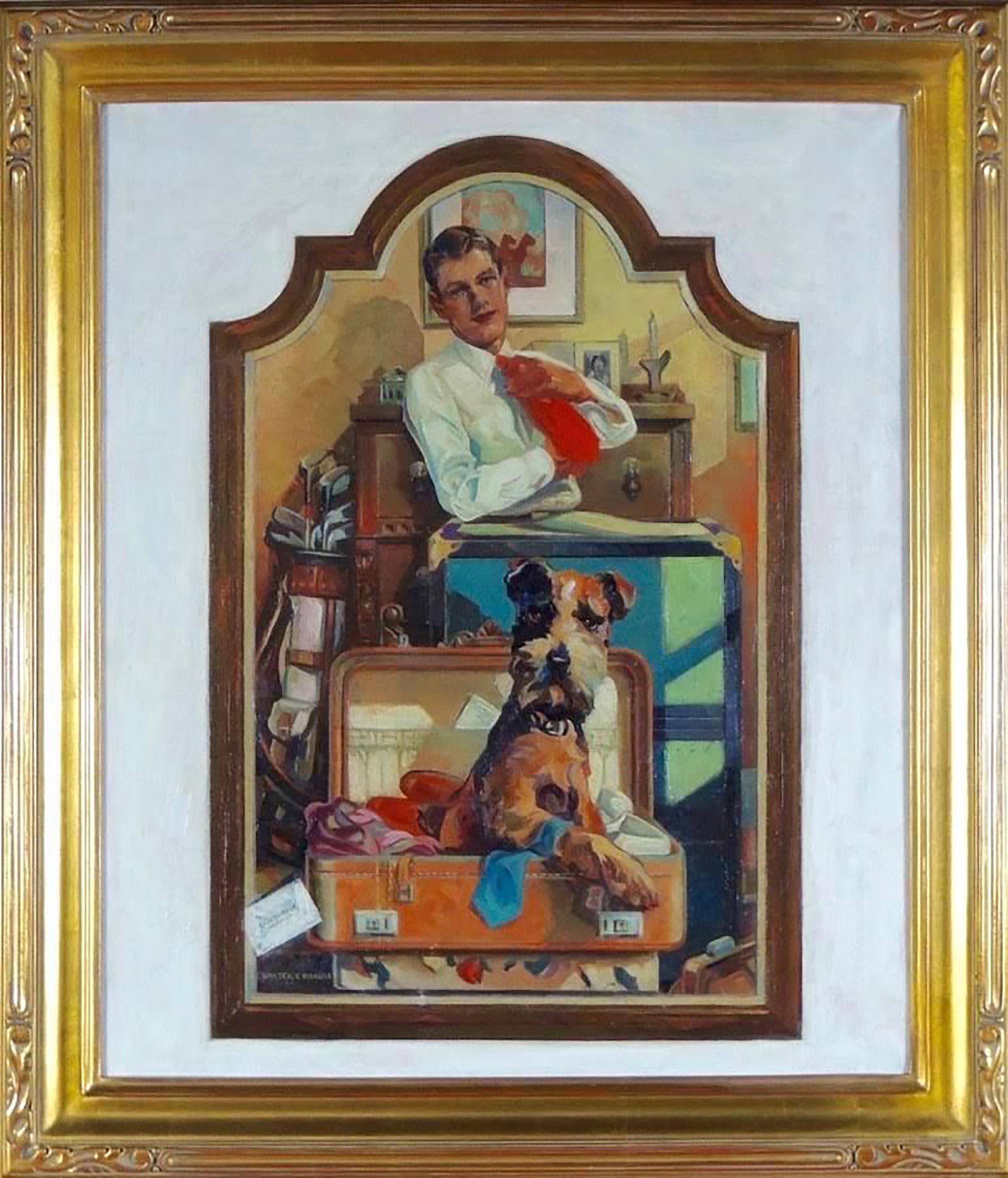 Suitcase-Überraschung – Painting von Walter Krause