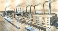 Antique View of Steel Mill