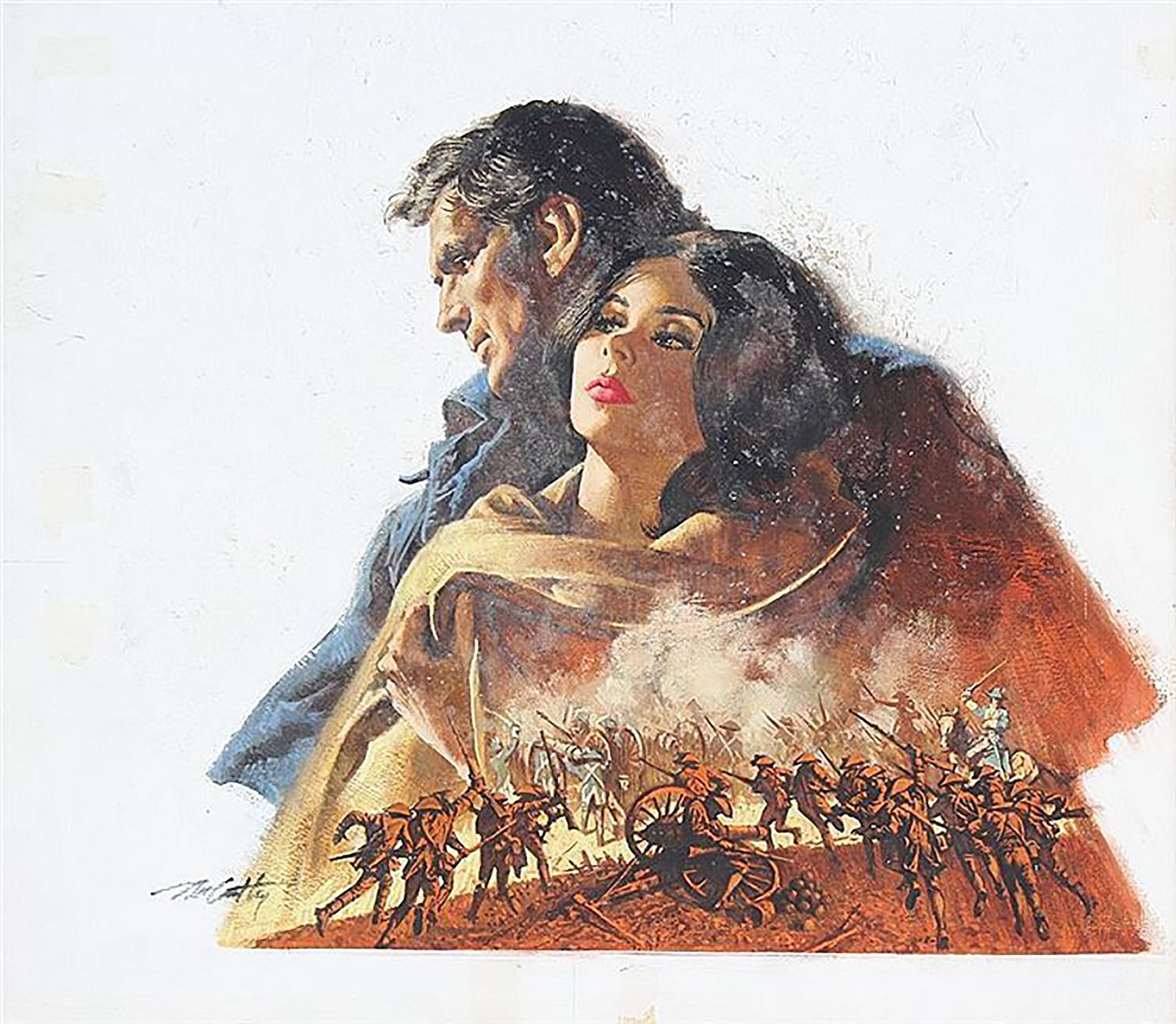 Frank McCarthy Figurative Painting - Eagles Where I Walk, Original Paperback Book Cover Illustration