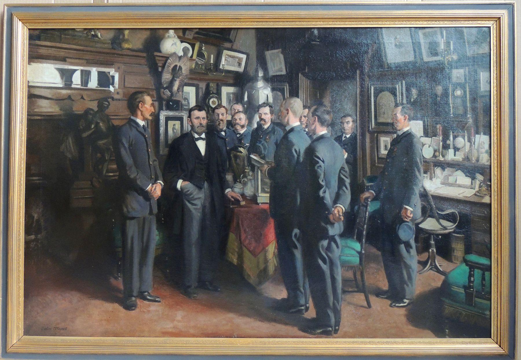 President Ulysses S. Grant and His Cabinet - Painting by Emlen McConnell