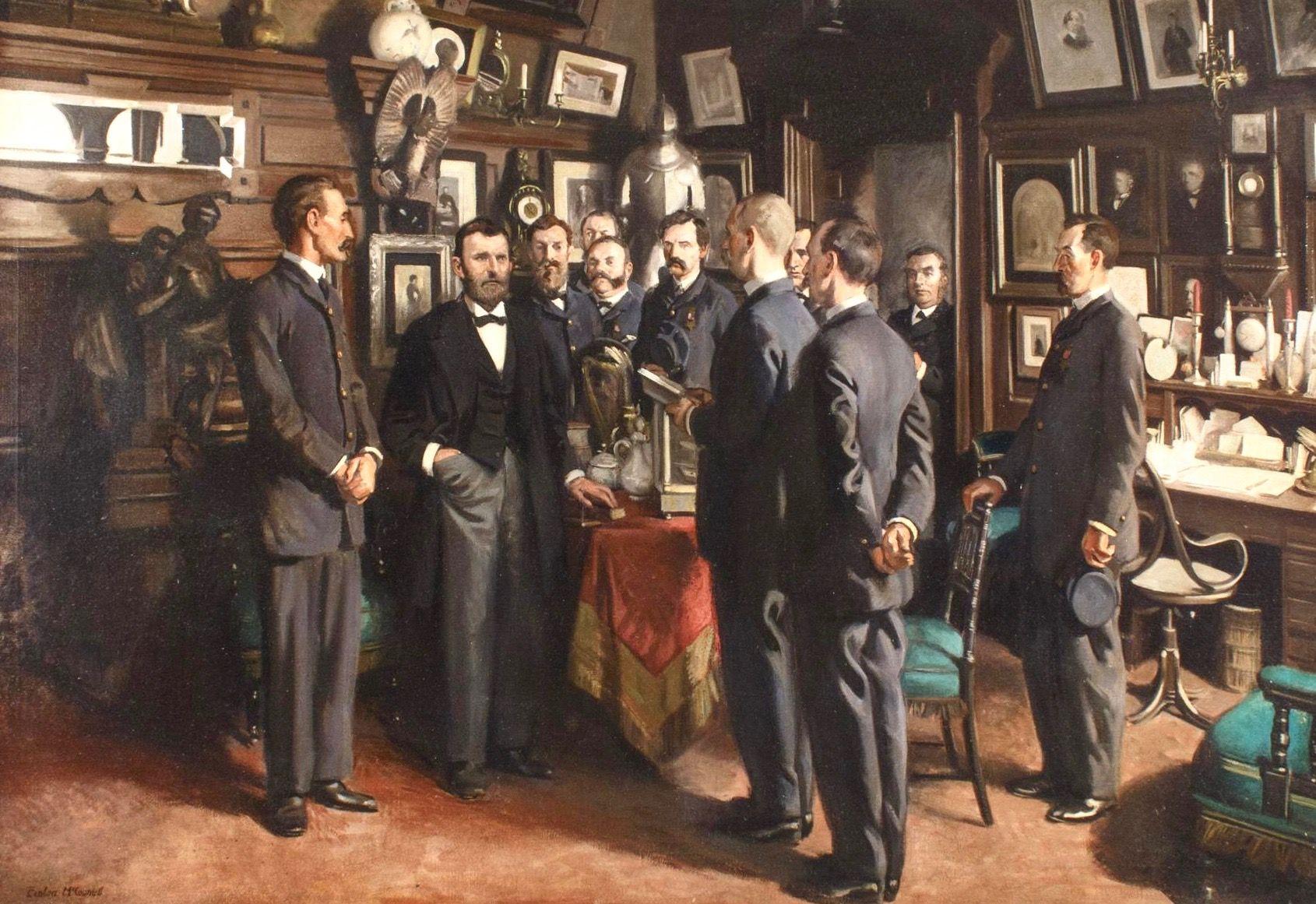 Interior Painting di Emlen McConnell - Il presidente Ulysses S. Grant e il suo Gabinetto