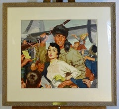 “He pulled Francie through the crowd” Frantic Frontier illustration