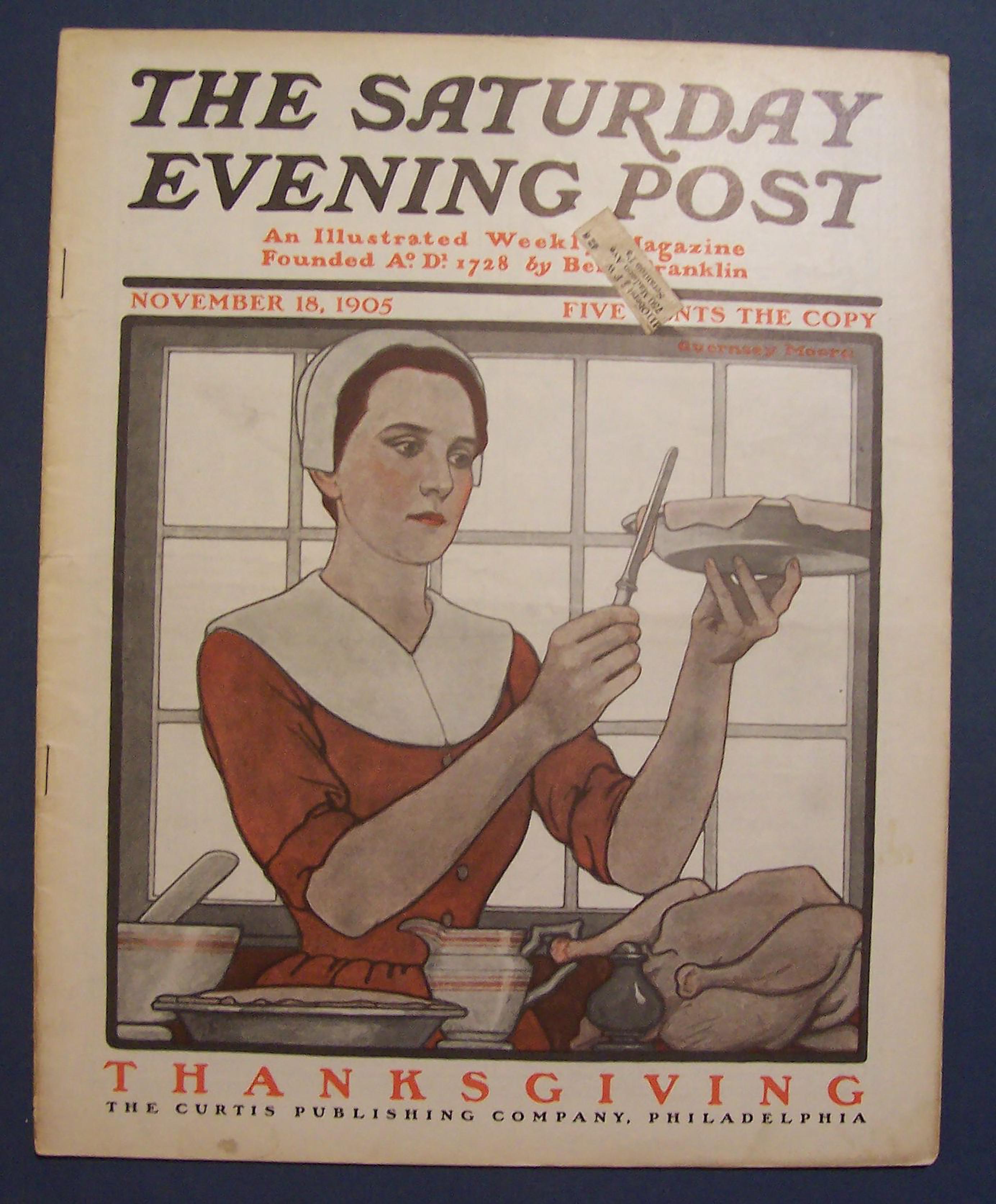 Thanksgiving, The Saturday Evening Post Cover, November 1905 (Braun), Figurative Art, von Guernsey Moore