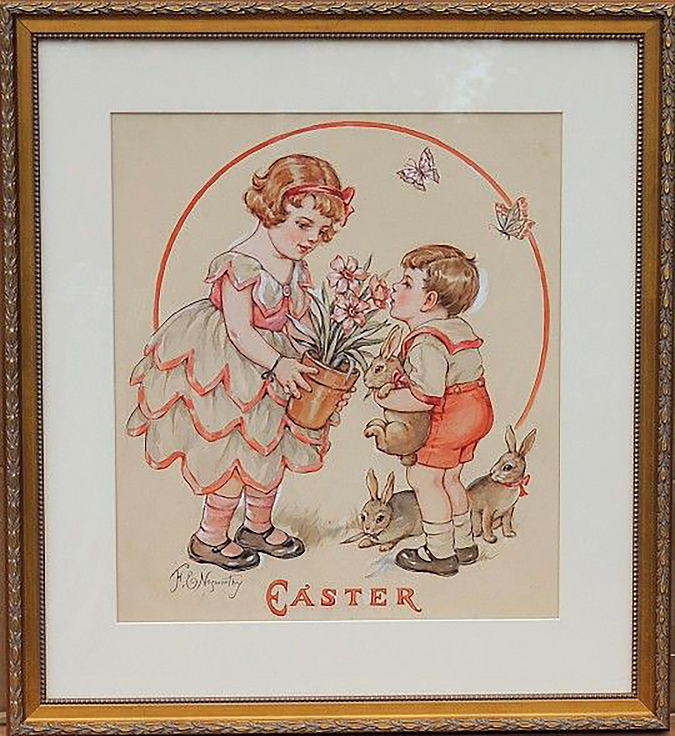 Easter Illustration - Art by Florence E. Nosworthy