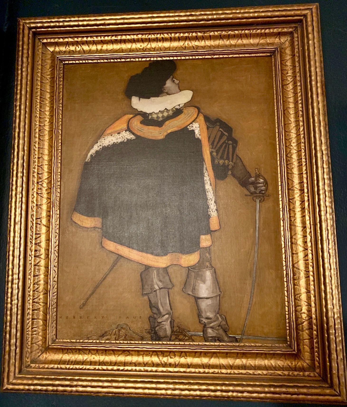 Cavalier Man with Sword - Painting by Herbert Andrew Paus