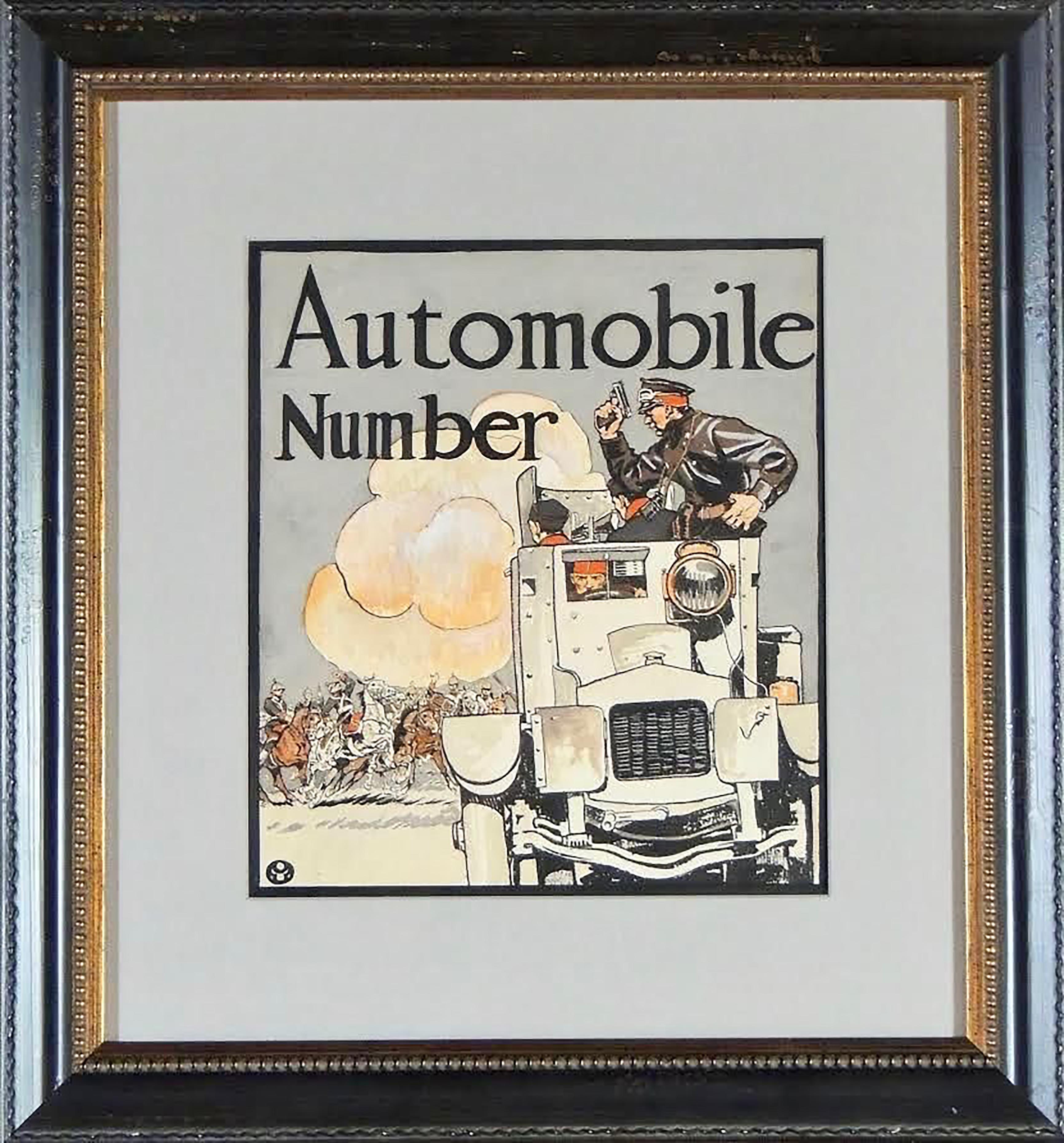 Collier's Weekly Cover, Automobile Number - Art by Edward Penfield