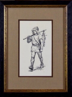 Boy with Fish on Pole