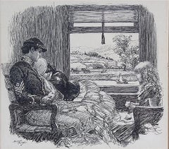 "I edged over and quietly drew her head over on my shoulder" story illustration