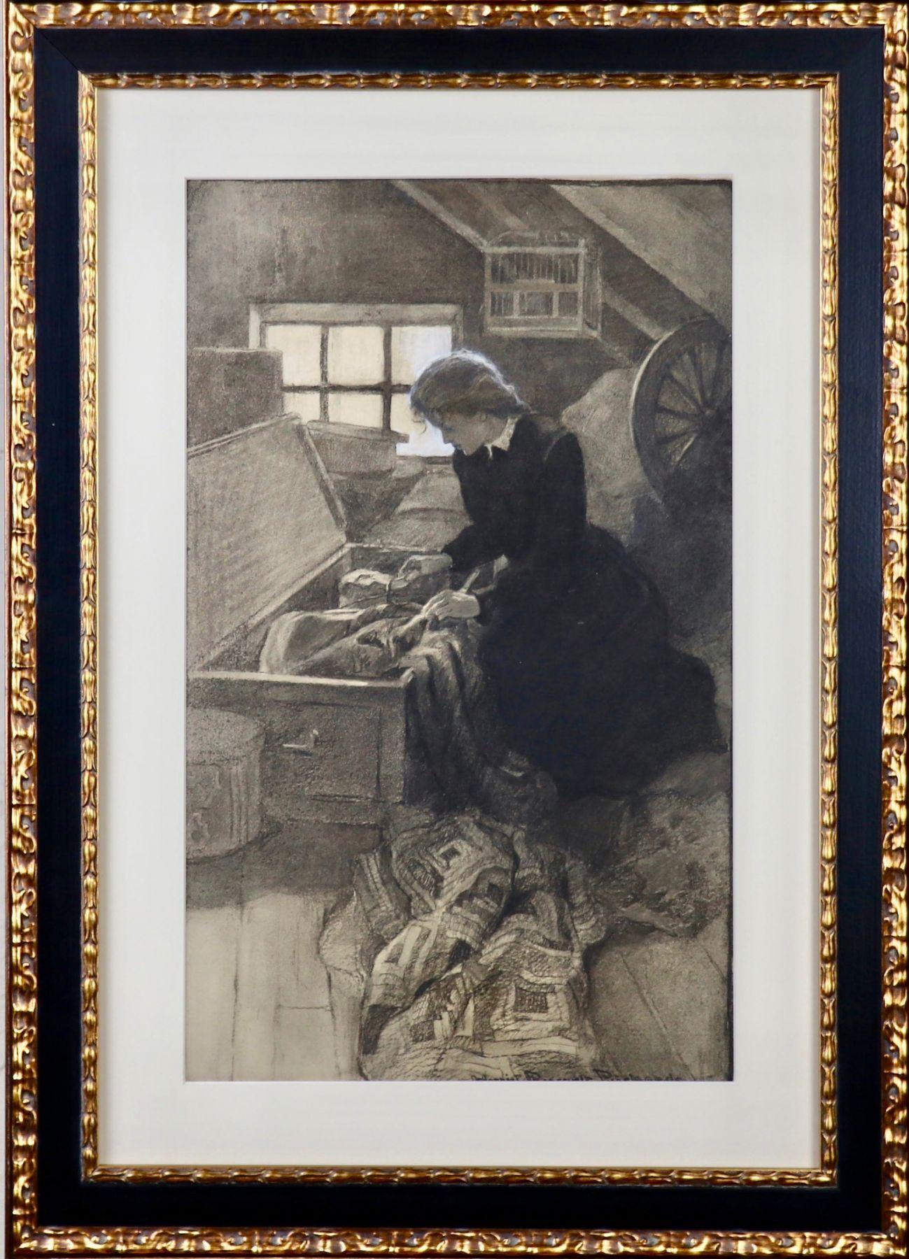 Girl with Trunk - Art by Harriet Roosevelt Richards