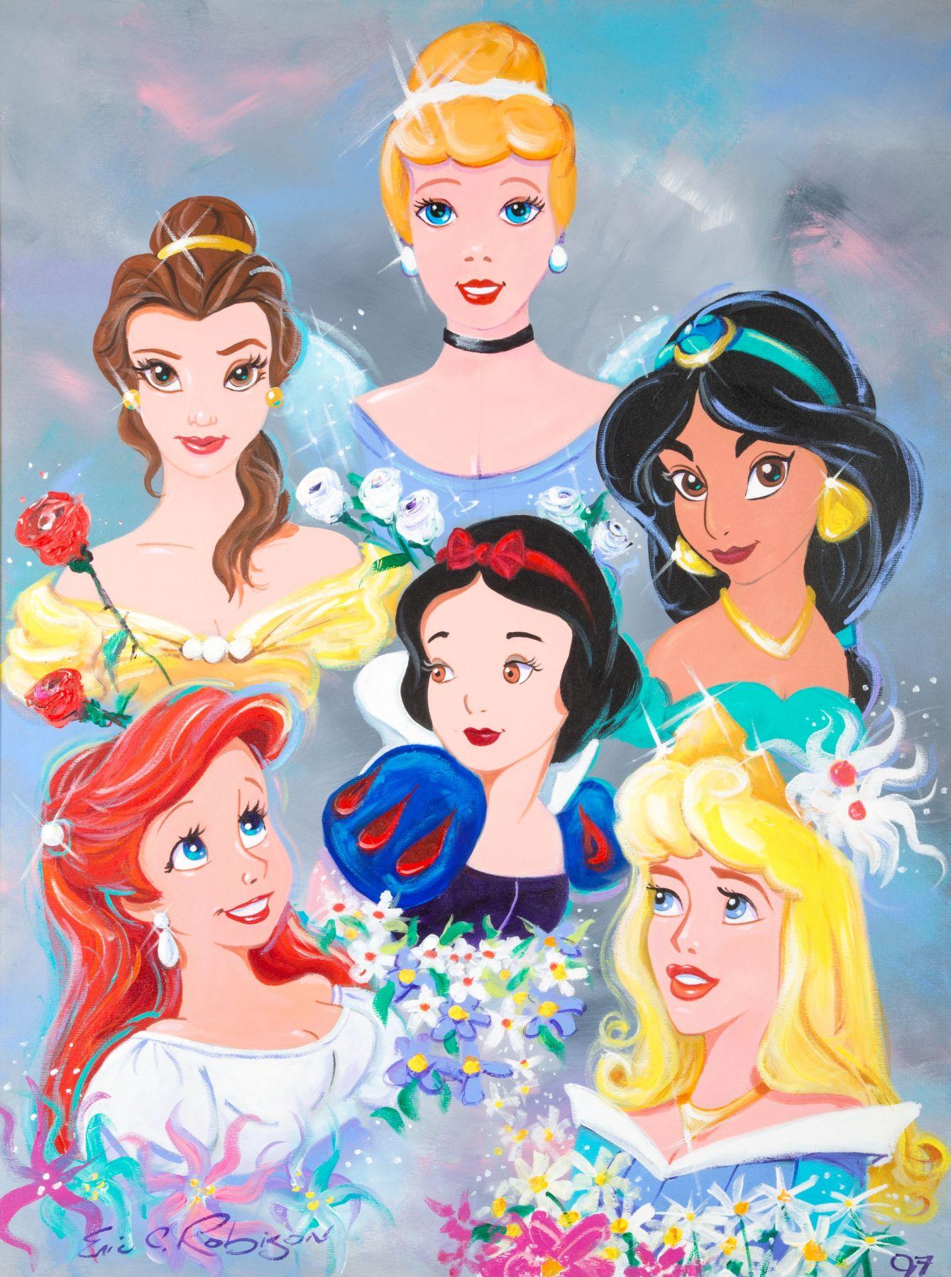 Eric Robison Figurative Painting - Disney Princesses