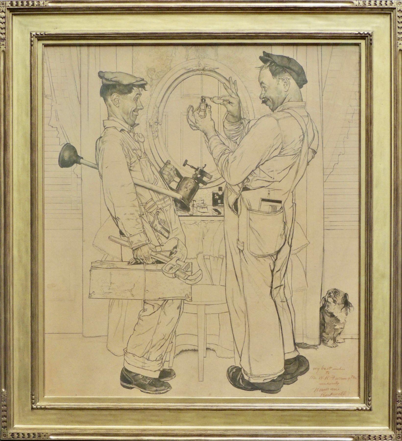 Couverture à crayon «lumbers » - Art de Norman Rockwell