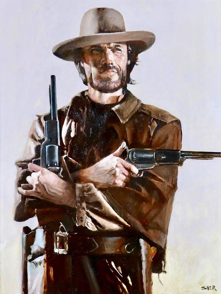 Lewis Sher Portrait Painting - Clint Eastwood in 'The Outlaw Josey Wal...