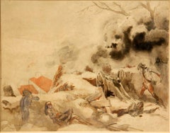 Attributed to; Design for the Battle of Brooklyn Heights Scene in 1924 Film
