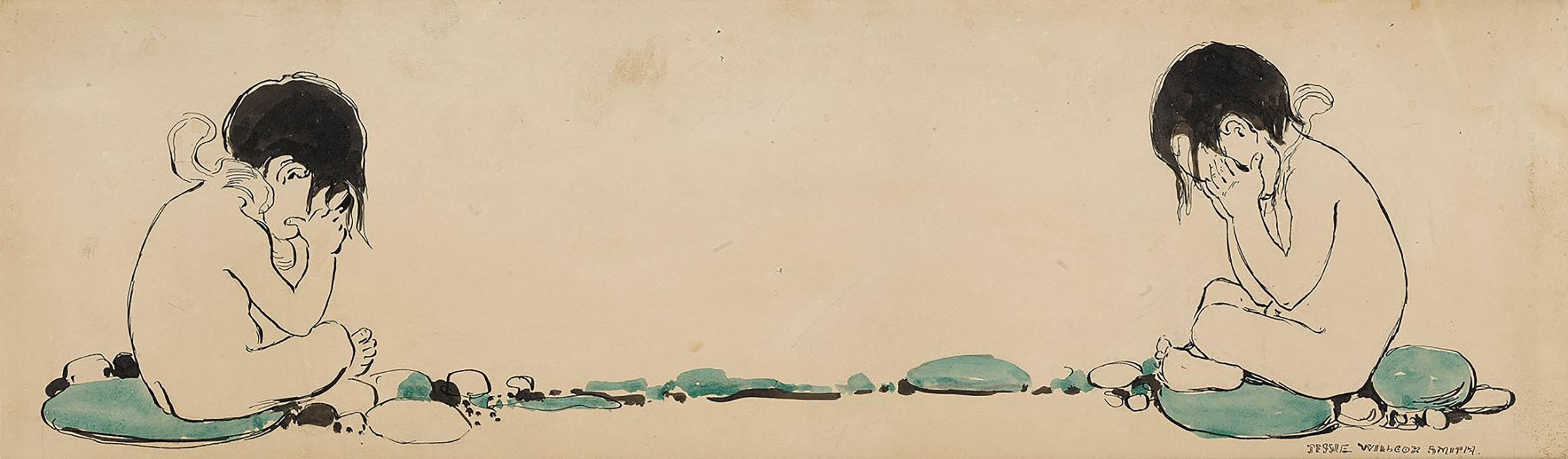 Bébés d'eau - Assis sur une feuille