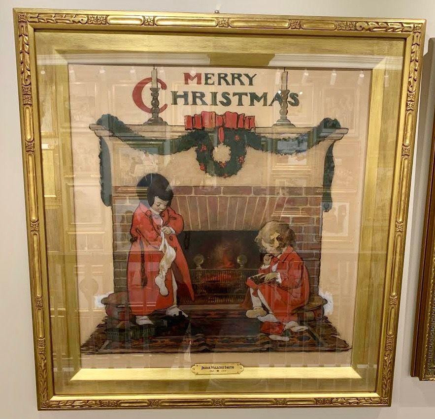 Merry Christmas (Beige), Figurative Art, von Jessie Willcox Smith