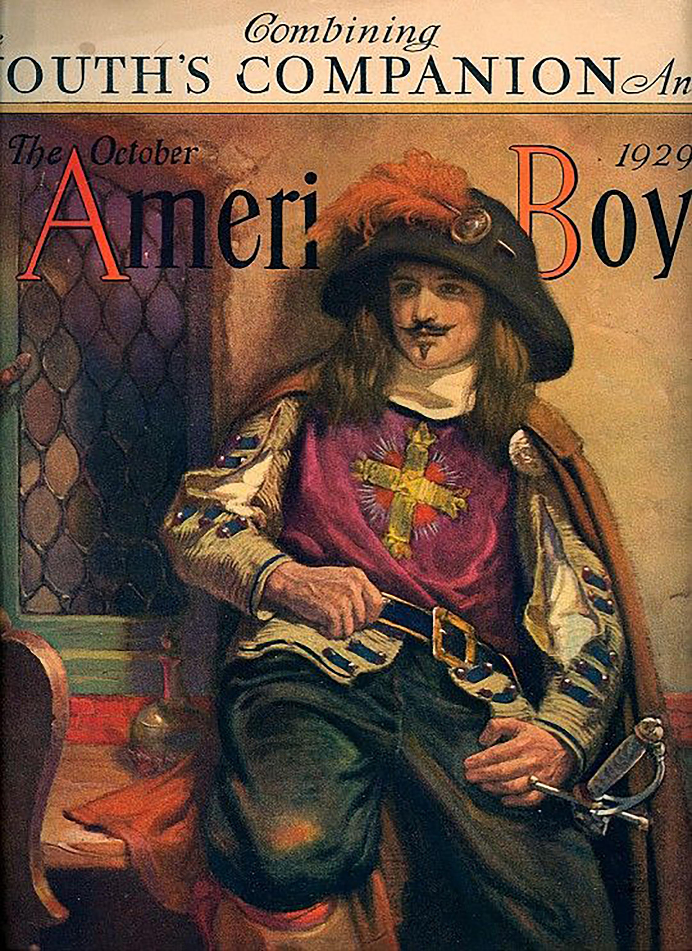 American Boy Magazine Cover, October 1929 - Painting by William Fulton Soare