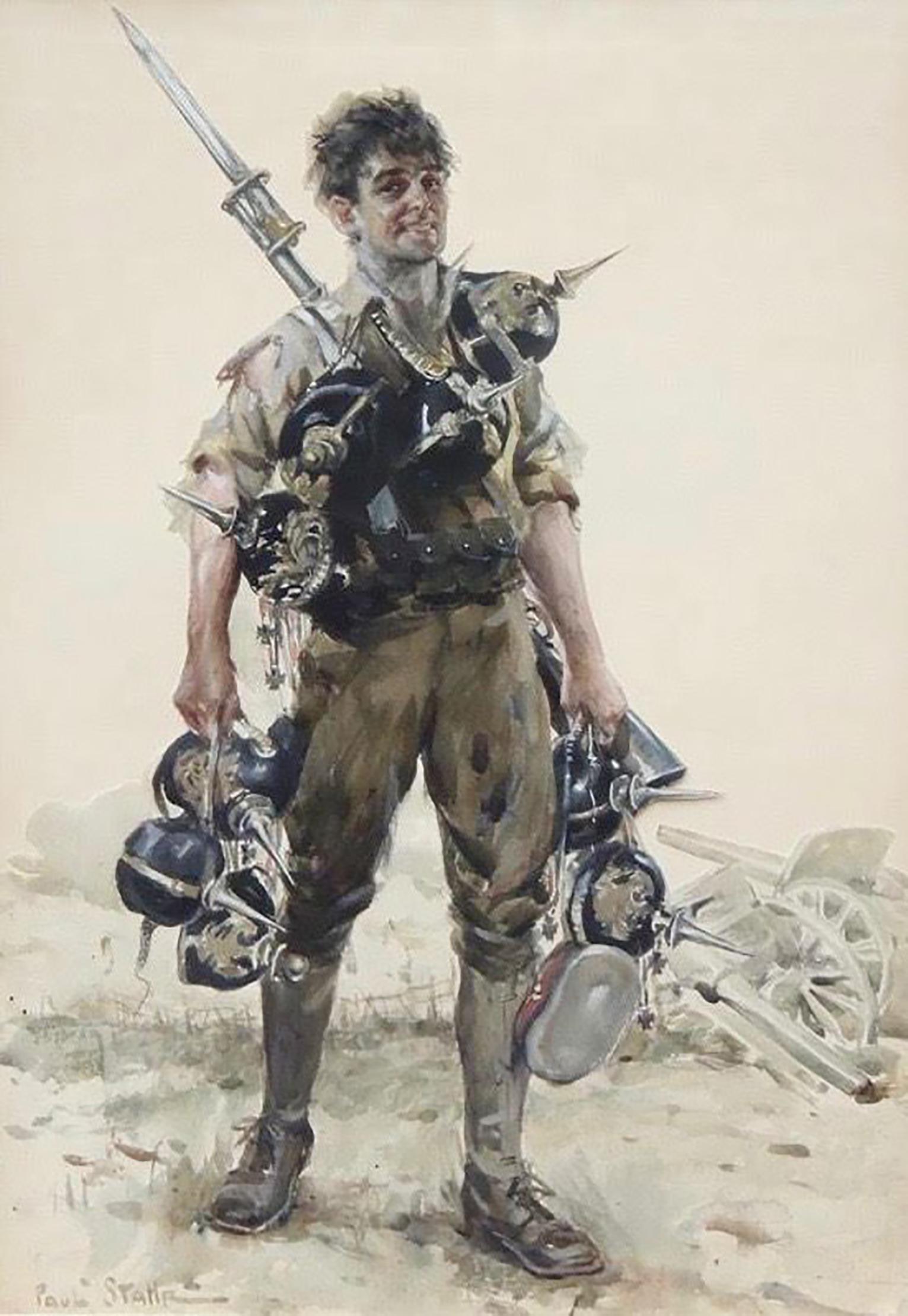 Paul C. Stahr Figurative Art - Soldier, Life Magazine Cover