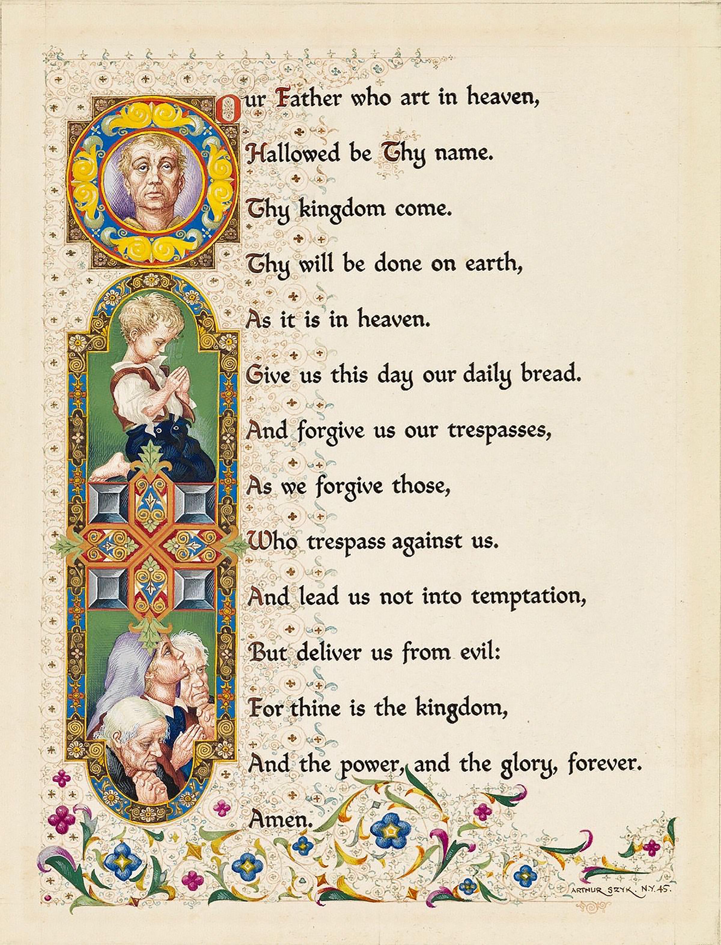 Das Gebet des Lord's Prayer, Illustration für das Coronet Magazine, 1945