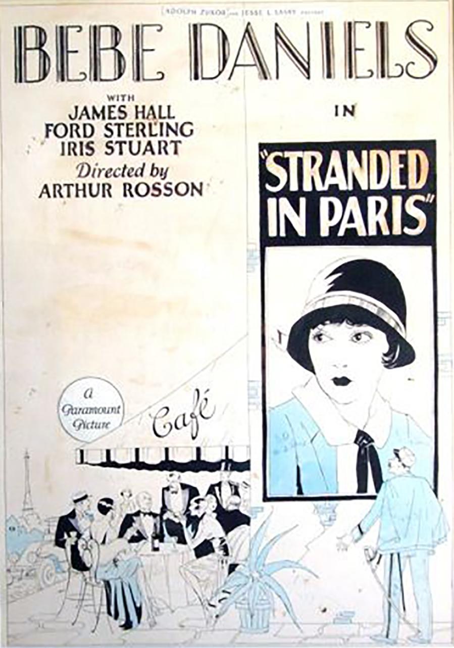 Unknown Figurative Art - "Stranded in Paris" Movie Poster