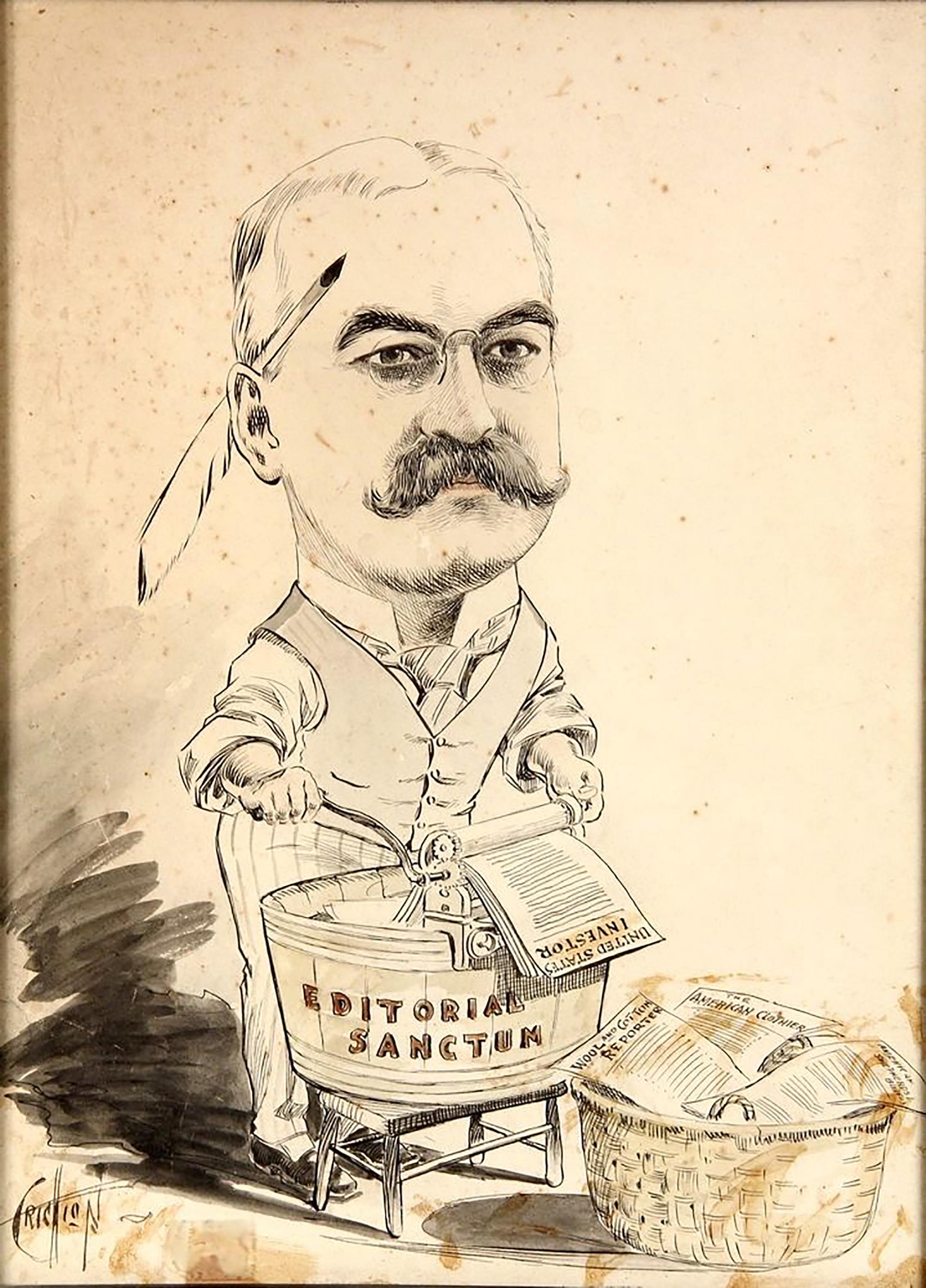 1890 Political Cartoon by "Crichton" of Michael Henry de Young