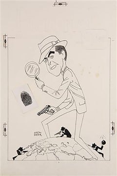 Couvercle de caricature de « Ray Milland, Globe-Trotting Sleuth »