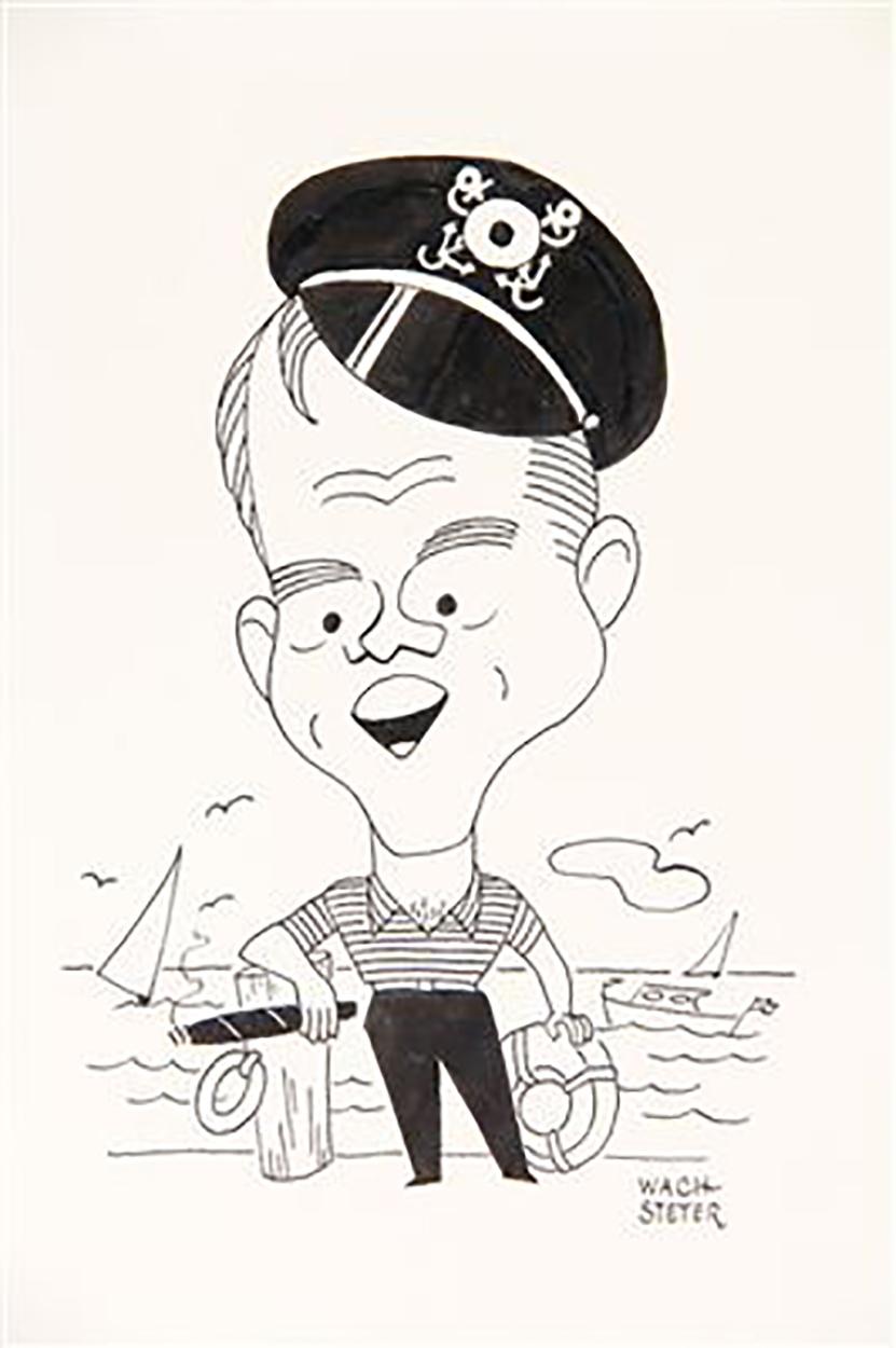 George Wachsteter Figurative Art – Mickey Rooney in „Hey, Mulligan!“