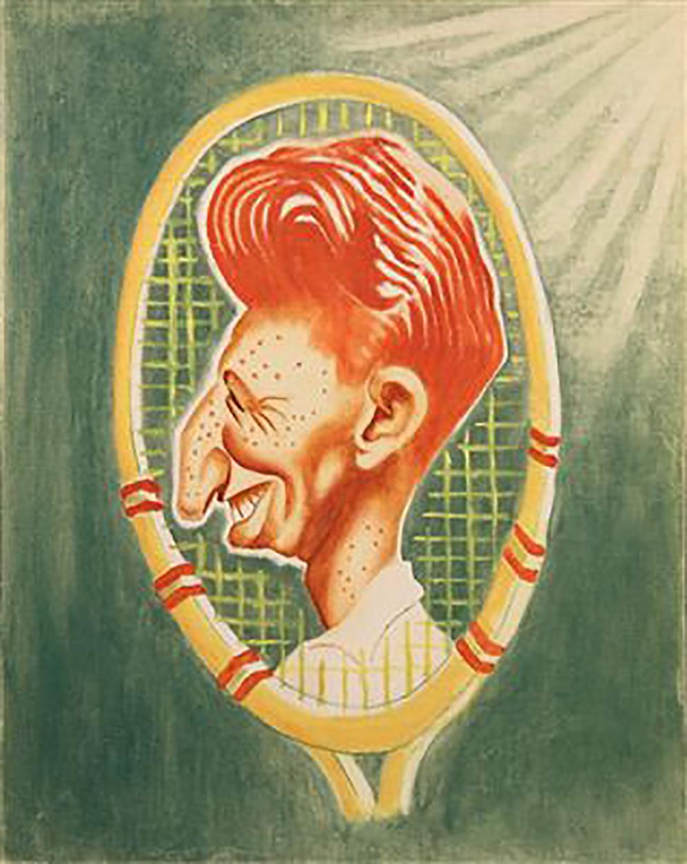 George Wachsteter Portrait Painting - Tennis Champion, Don Budge