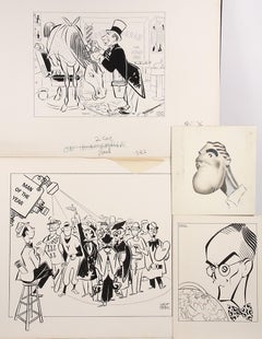 Des caricatures d'expositions et de sujets inconnus