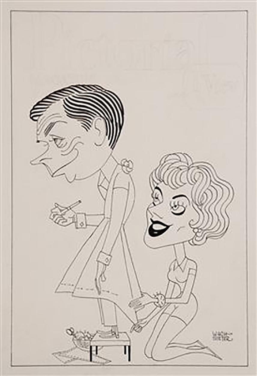 George Wachsteter Figurative Art - Caricature to Promote Sitcom Debut, "The Tom Ewell Show, " 1960 