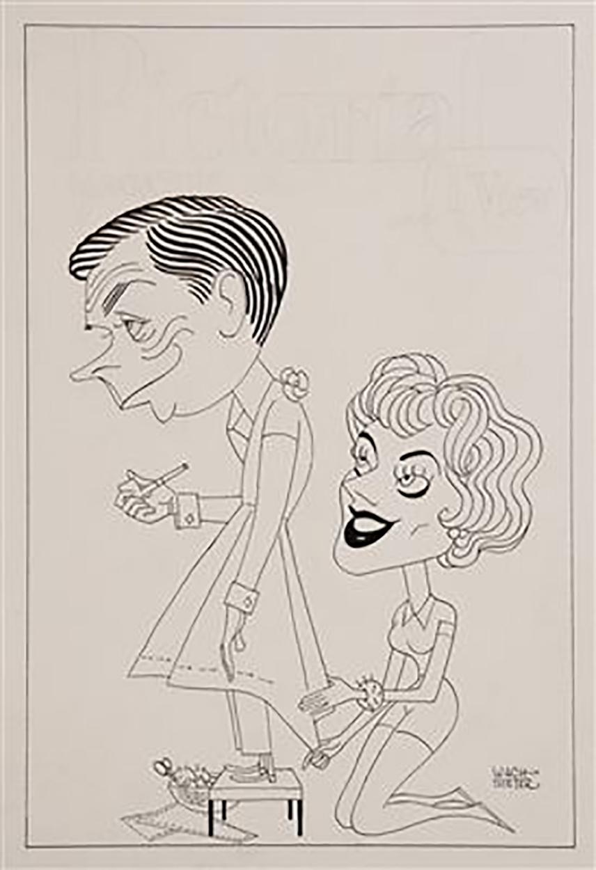 Figurative Art George Wachsteter - Caractéristique pour promouvoir la première de la série Sitcom, « The Tom Ewell Show », 1960