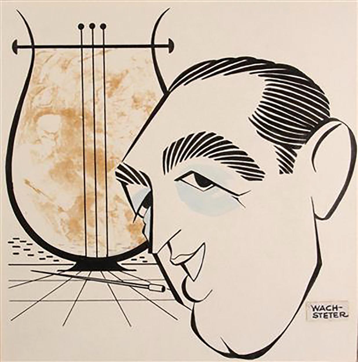 George Wachsteter Figurative Art - Caricature of Percy Faith