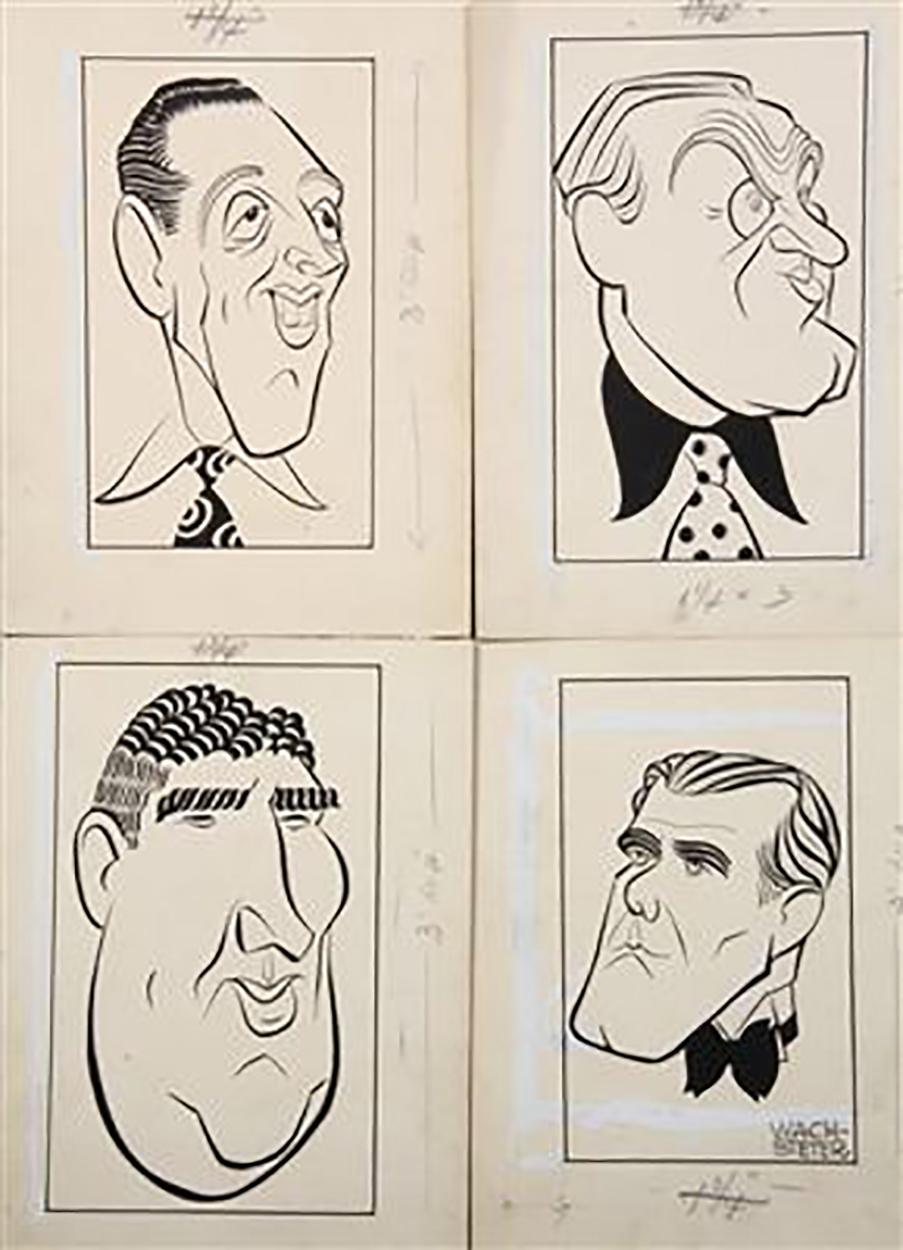 Caricatures of Four Broadway Male Stars, September 1946 (4)