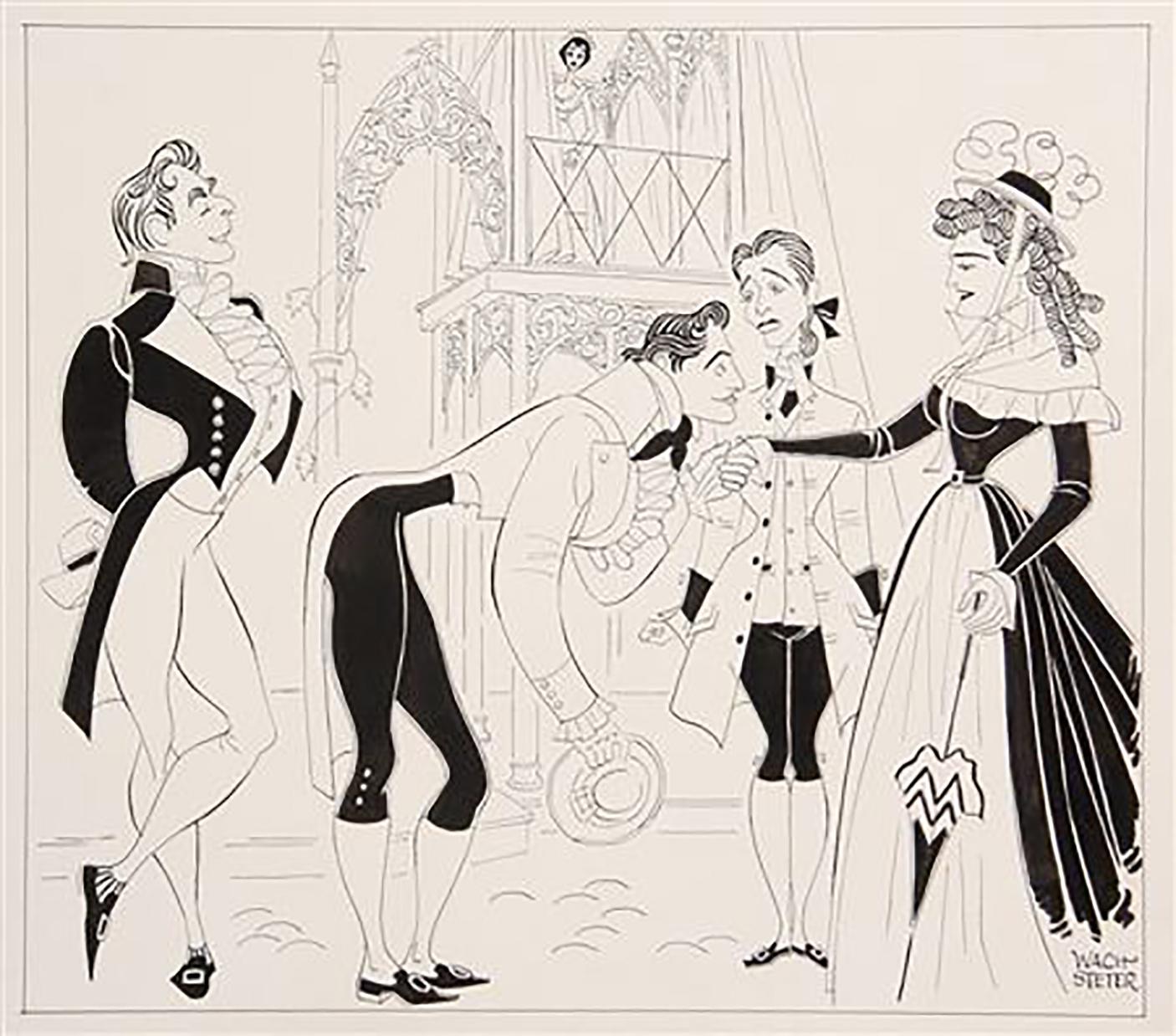 George Wachsteter Figurative Art - 1958 Broadway Comedy, "Two Gentlemen of Verona"