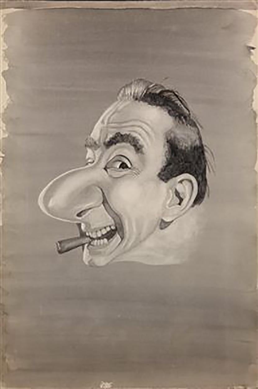 George Wachsteter Portrait - Jimmy "The Schnoz" Durante, Circa 1939