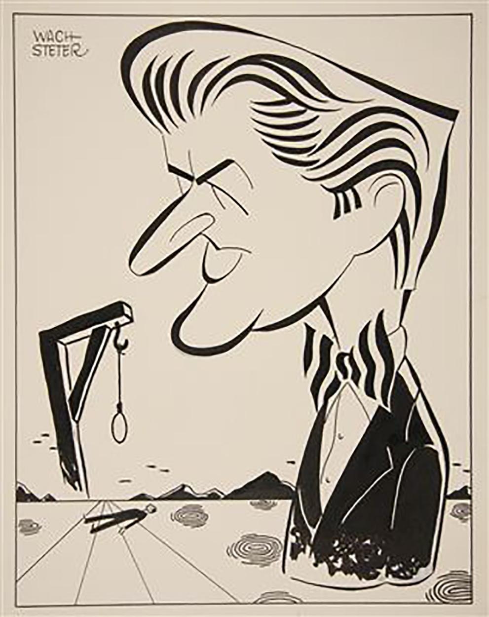 George Wachsteter Portrait - Caricature for Jay Jostin from "Mr. District Attorney"