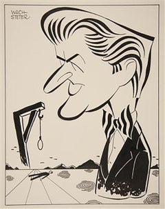 Vintage Caricature for Jay Jostin from "Mr. District Attorney"