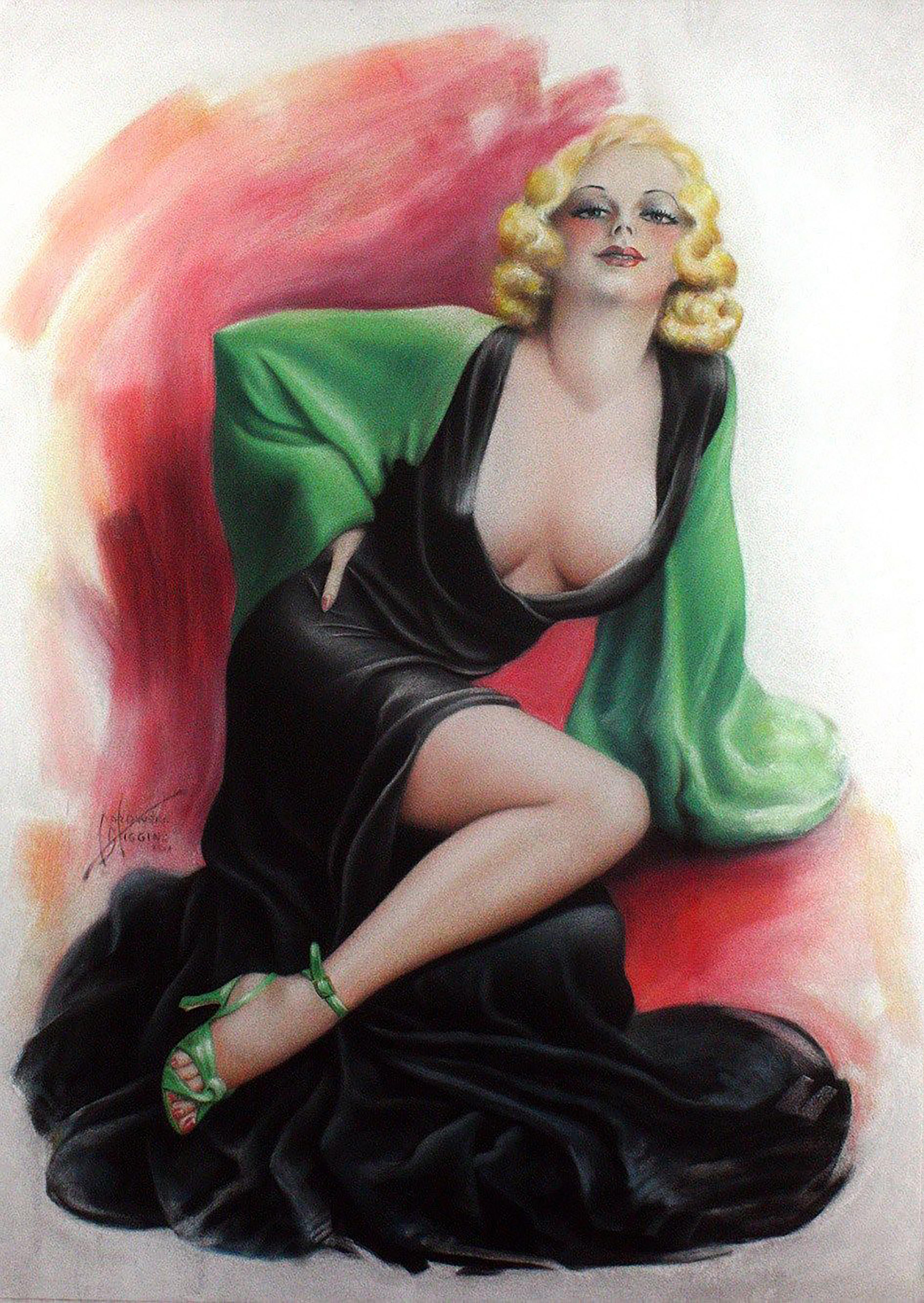 Cardwell Higgins Portrait – Pre- Code Cover-Porträt von Verna Hillie