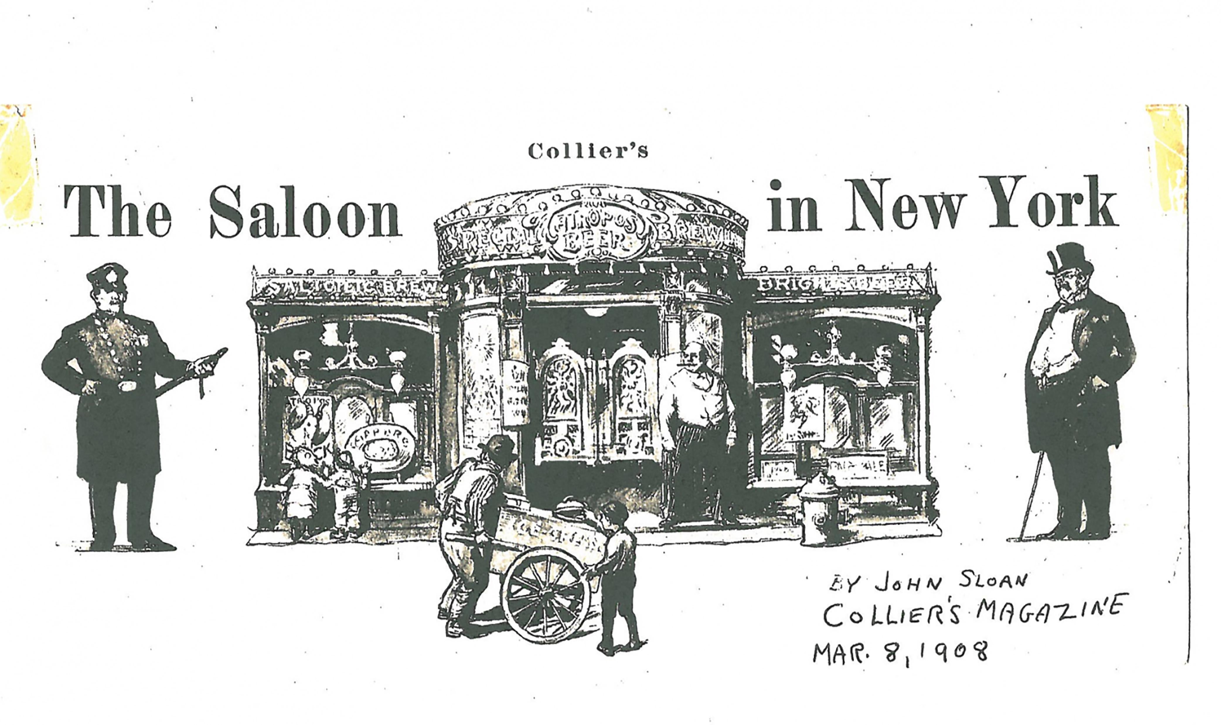 The Saloon In New York - Art by John French Sloan