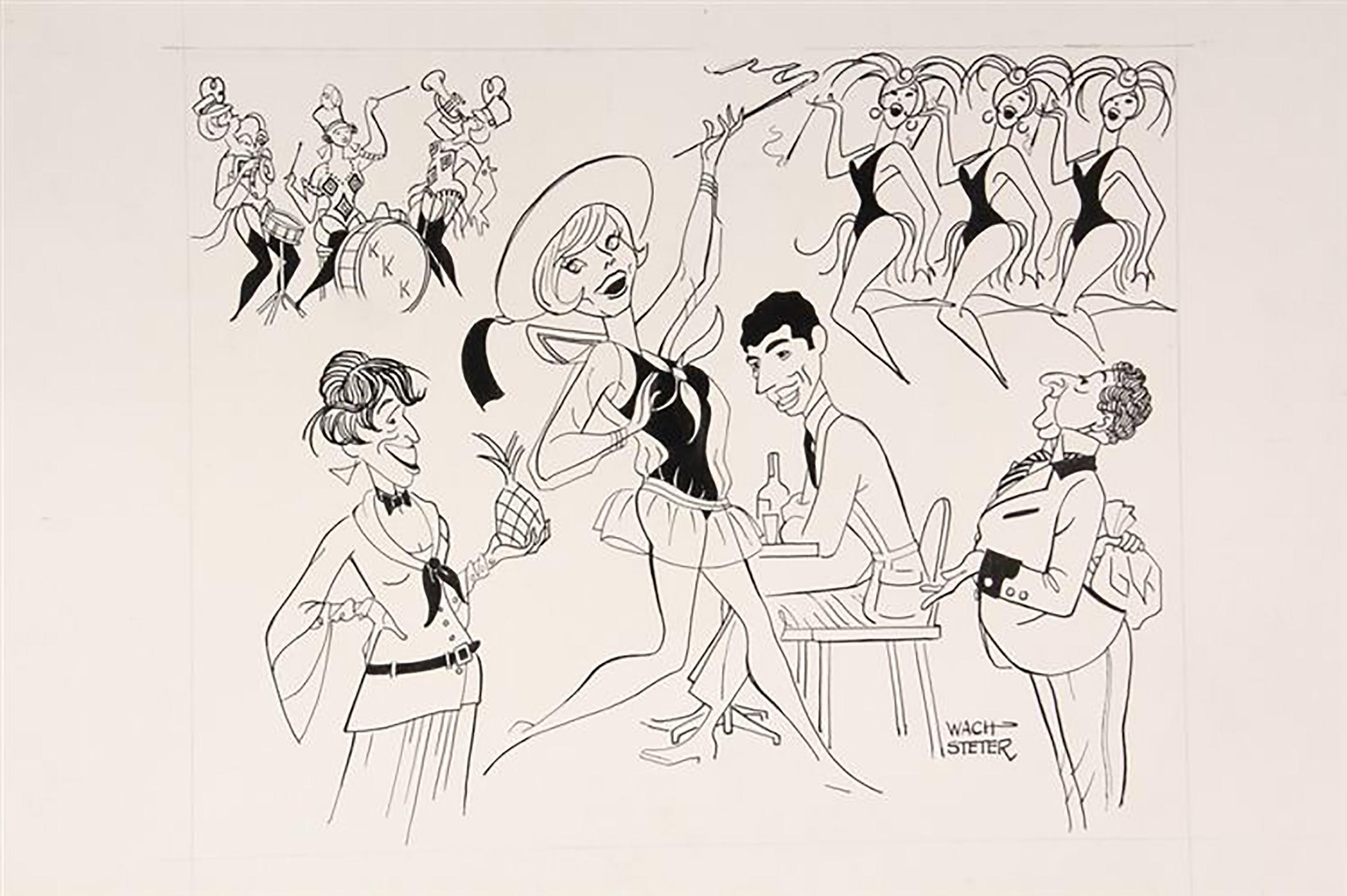 George Wachsteter Figurative Art - Caricature of the Original Broadway Production of "Cabaret"