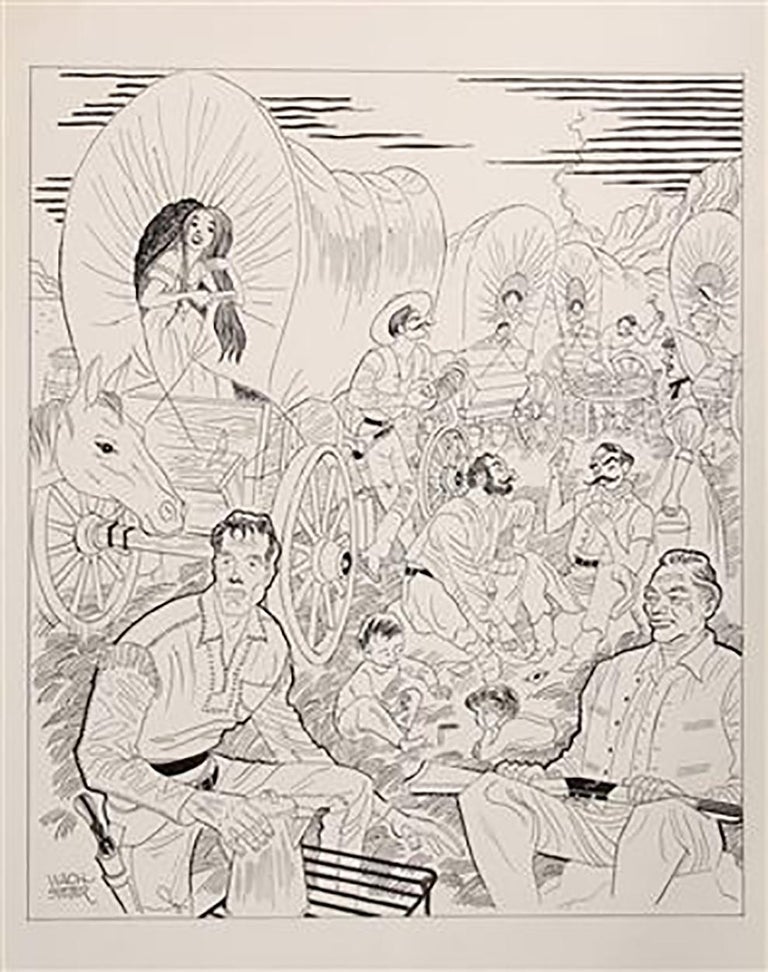 Wachsteter The Caricature of "Wagon Train" For Sale at 1stDibs