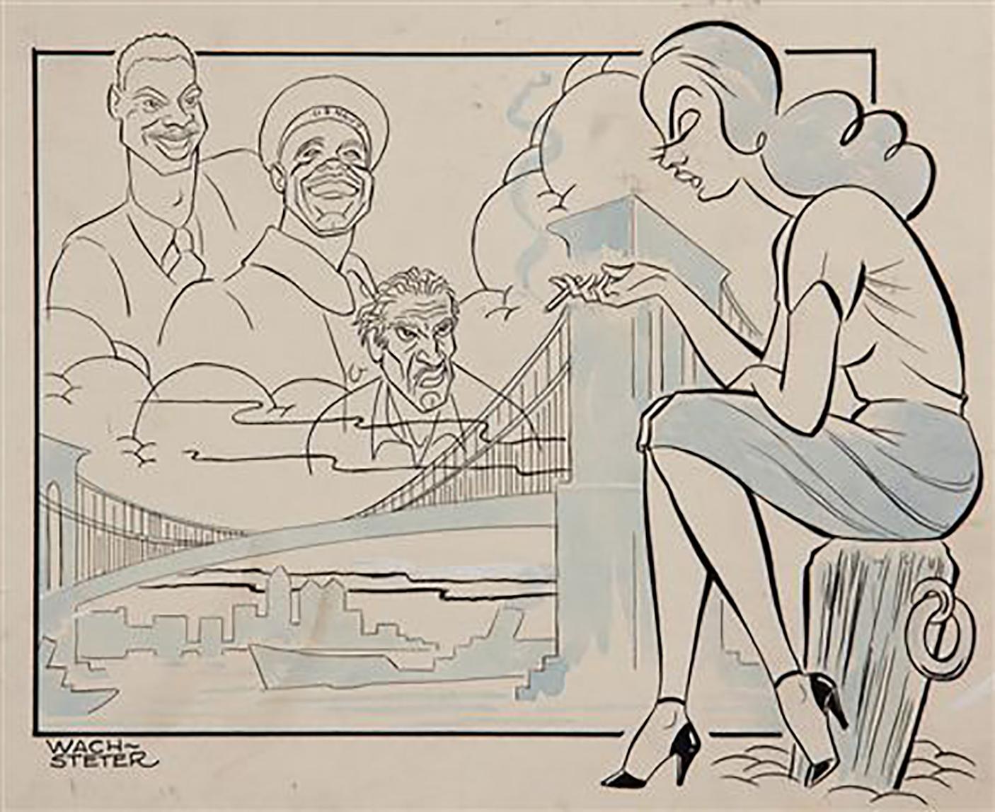 George Wachsteter Figurative Art - 1944 Searing Broadway Drama, "Anna Lucasta"