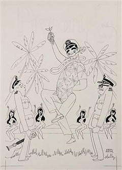 Caricature for 1962-1966 CBS-TV WWII South Pacific Comedy, "McHale's Navy"