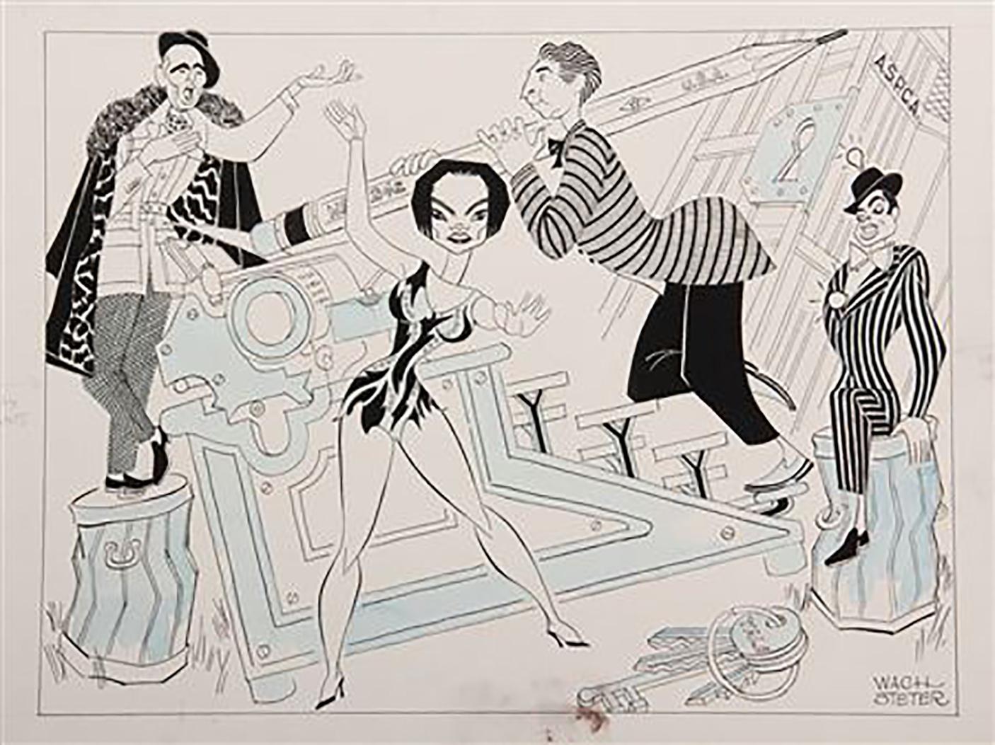 George Wachsteter Figurative Art - 1957 Broadway Musical, "Shinbone Alley"