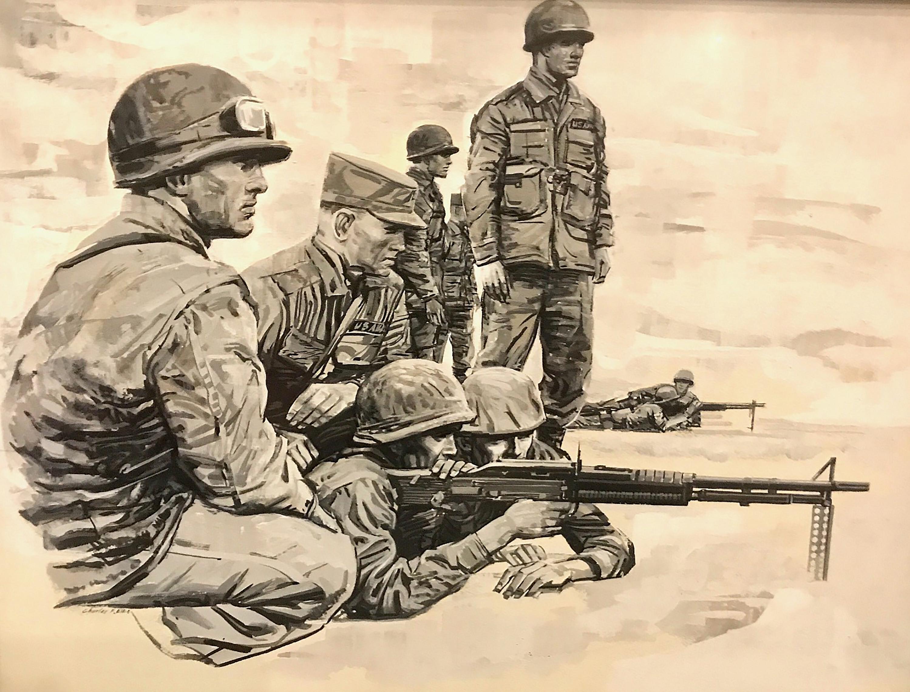 Charles Ellis Figurative Art - Military Illustration