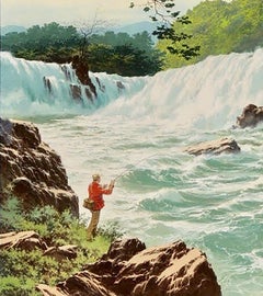 Vintage "Below the Falls," USRD Magazine Illustration, 1978