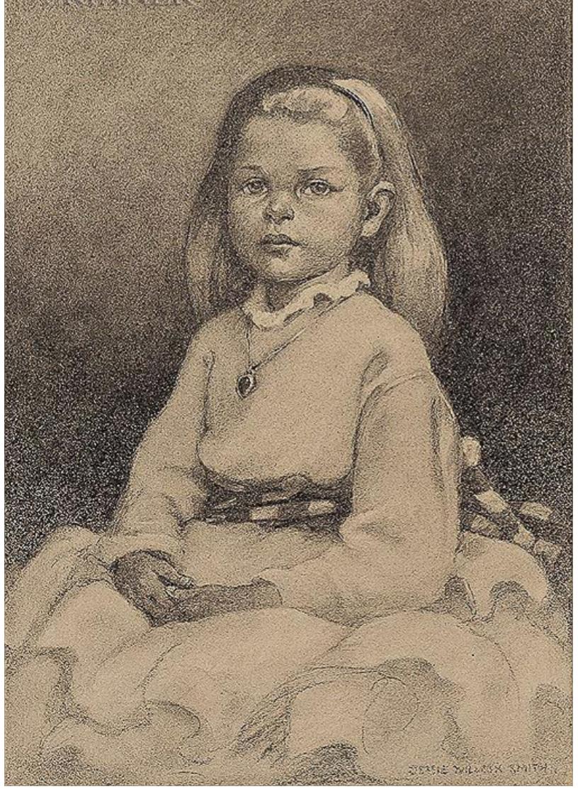 Portrait d'une jeune fille assise