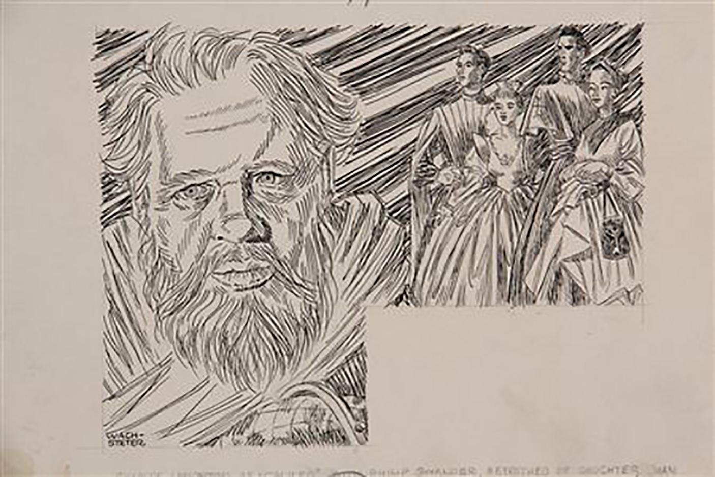George Wachsteter Figurative Art - Bertolt Brecht's 1947 Biographical Study, "Galileo"